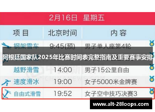 阿根廷国家队2025年比赛时间表完整指南及重要赛事安排