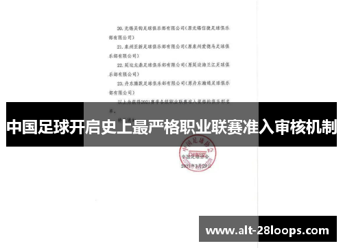 中国足球开启史上最严格职业联赛准入审核机制